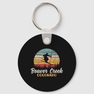 Beaver Creek Skiing Colorado Vintage Mountain Ski  Keychain