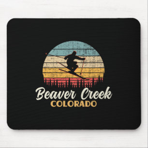 Beaver Creek Skiing Colorado Vintage Mountain Ski  Mouse Pad