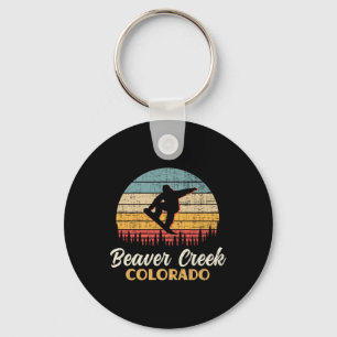 Beaver Creek Snowboarding Colorado Vintage Mountai Keychain