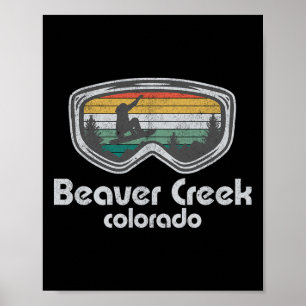 Beaver Creek Snowboarding Retro Colorado Snowboard Poster
