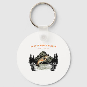 Beaver Creek Valley State Park Retro Vintage Fishi Keychain