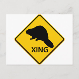 Beaver Crossing Highway Sign Postcard