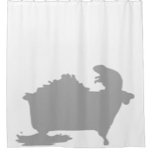 Beaver Dam Tub Behind Shower Silhouette Shadow Fun