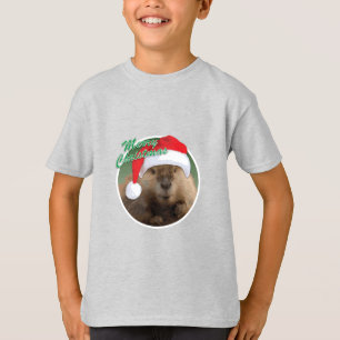 Beaver de Noël - T-shirt de base pour enfants