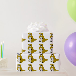 Beaver Design Wrapping Paper