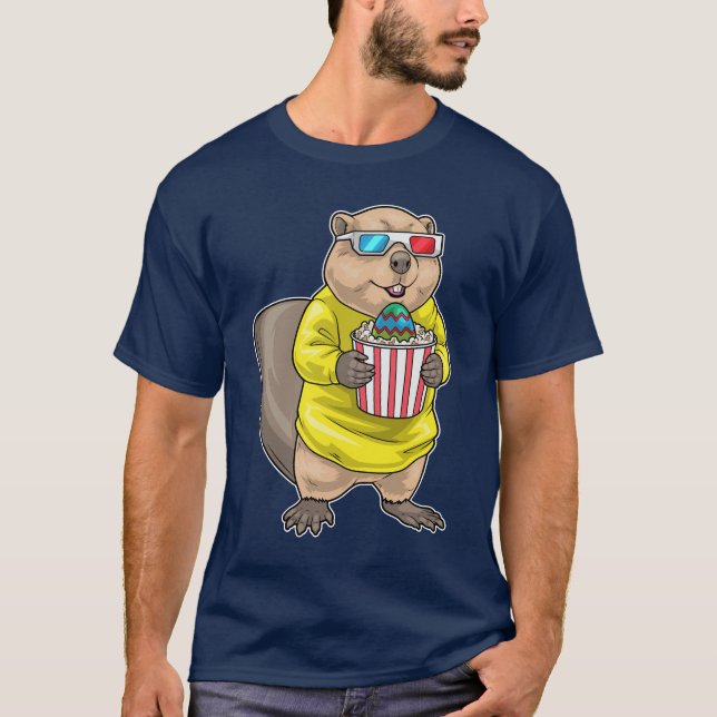 Beaver Easter Movie theater T-Shirt (Front)