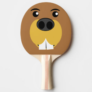 Beaver Face Ping Pong Paddle