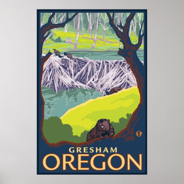 Beaver Family - Gresham, Oregon Poster (Front)