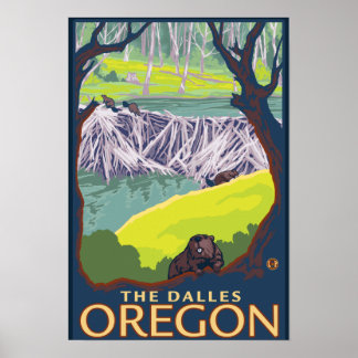 Beaver Family - The Dalles, Oregon Poster