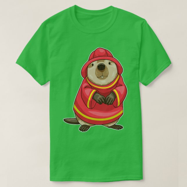Beaver Firefighter Fire department  T-Shirt (Design Front)