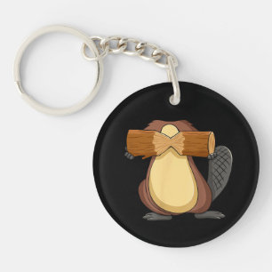 Beaver for Halloween Animal Cosplay Keychain