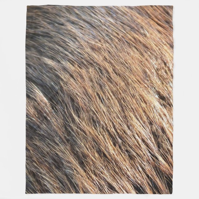 BEAVER FUR FLEECE BLANKET (Front)