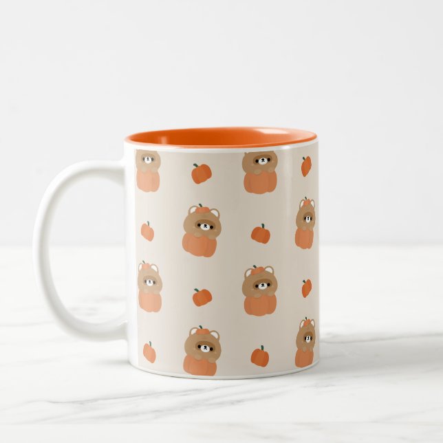 Beaver Halloween Two-Tone Coffee Mug (Left)
