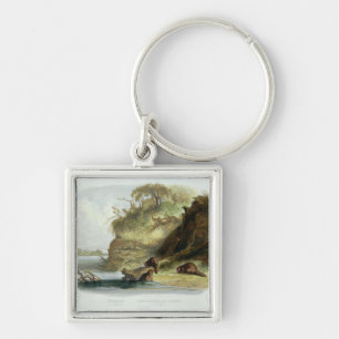 Beaver Hut on the Missouri, plate 17 from volume 1 Keychain