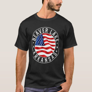 Beaver Lake Arkansas AR American Flag Patriotic T-Shirt