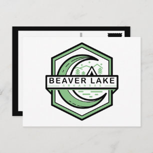 beaver lake arkansas moon hexa colour customizable postcard