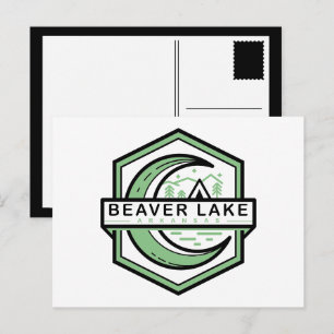beaver lake arkansas moon hexa colour customizable postcard