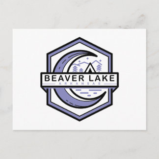 beaver lake arkansas moon hexa postcard