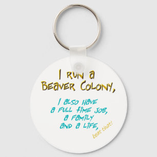 beaver leader turquoise keychain