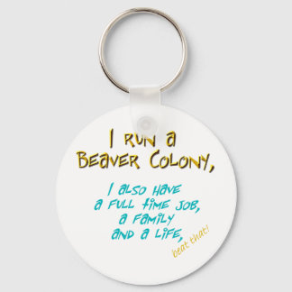 beaver leader turquoise keychain
