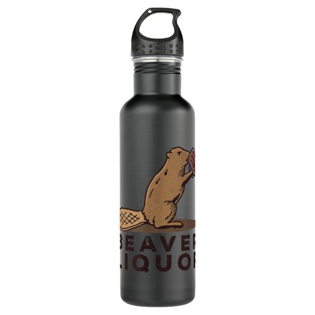 Beaver Liquor Drinking  710 Ml Water Bottle (Front)