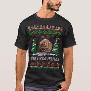 Beaver Lover Christmas Ugly Xmas Beaver Sweater Be