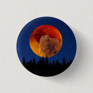 Beaver Moon in November 1 Inch Round Button
