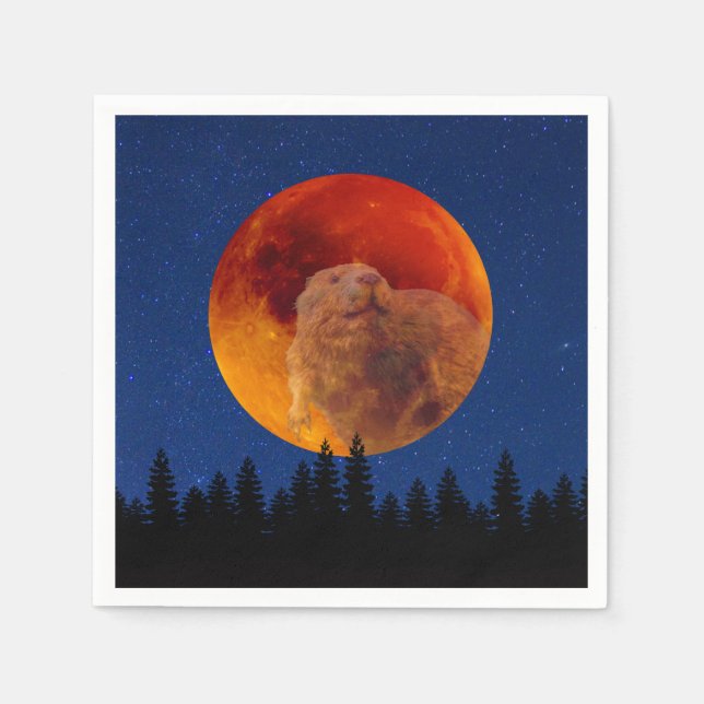 Beaver Moon in November Napkin (Front)