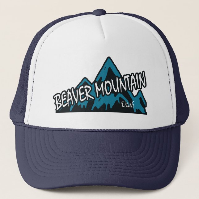 Beaver Mountain Resort Mountains Trucker Hat (Front)