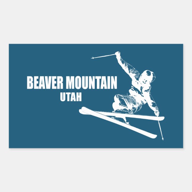 Beaver Mountain Resort Utah Skier Sticker (Front)