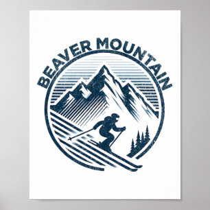 Beaver Mountain Utah Ski Resort Colorado Skiing Poster