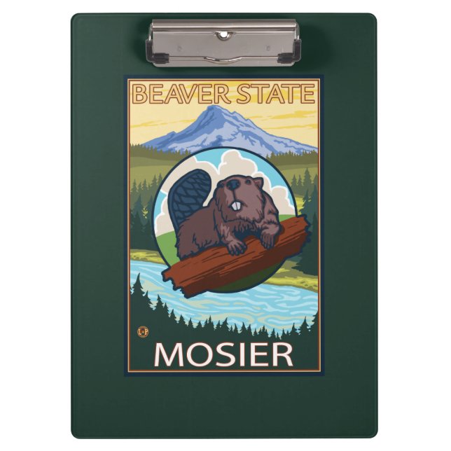 Beaver & Mt. Hood - Mosier, Oregon Clipboard (Front)