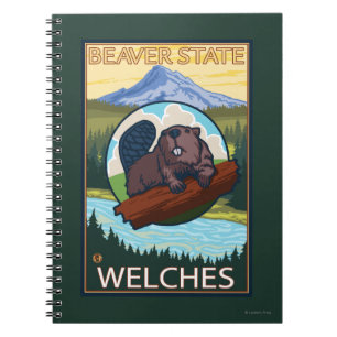 Beaver & Mt. Hood - Welches, Oregon Notebook