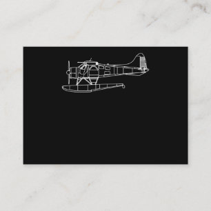 Beaver On Floats Sea Plane Pilot  Front & Back Business Card