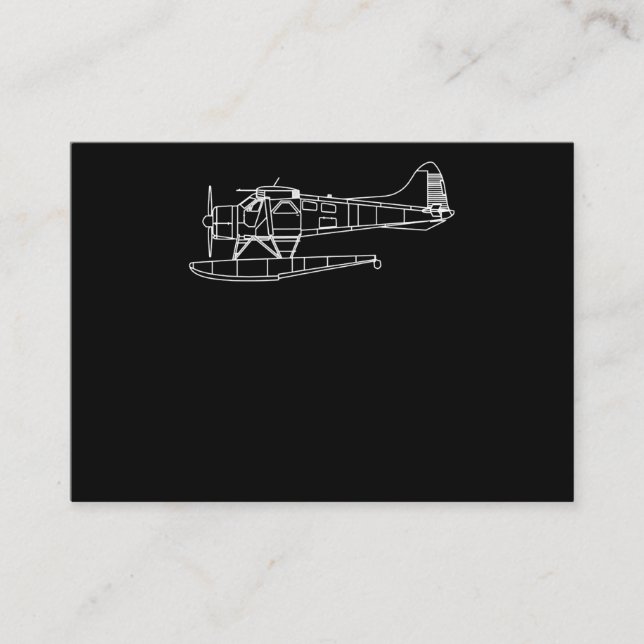 Beaver On Floats Sea Plane Pilot  Front & Back Business Card (Front)