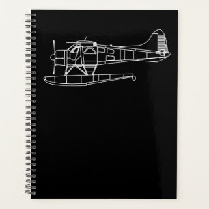 Beaver On Floats Sea Plane Pilot Front & Back Planner