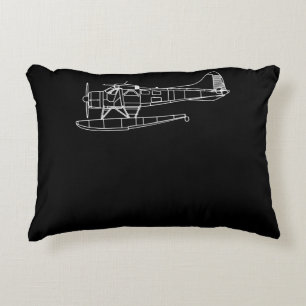 Beaver On Floats Sea Plane Piot Funny Gift Accent Pillow