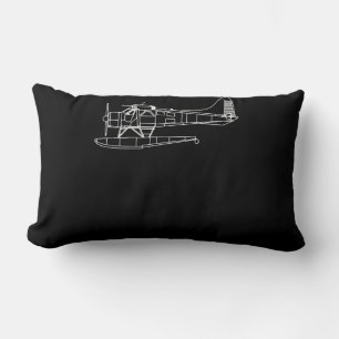 Beaver On Floats Sea Plane Piot Funny Gift Lumbar Pillow