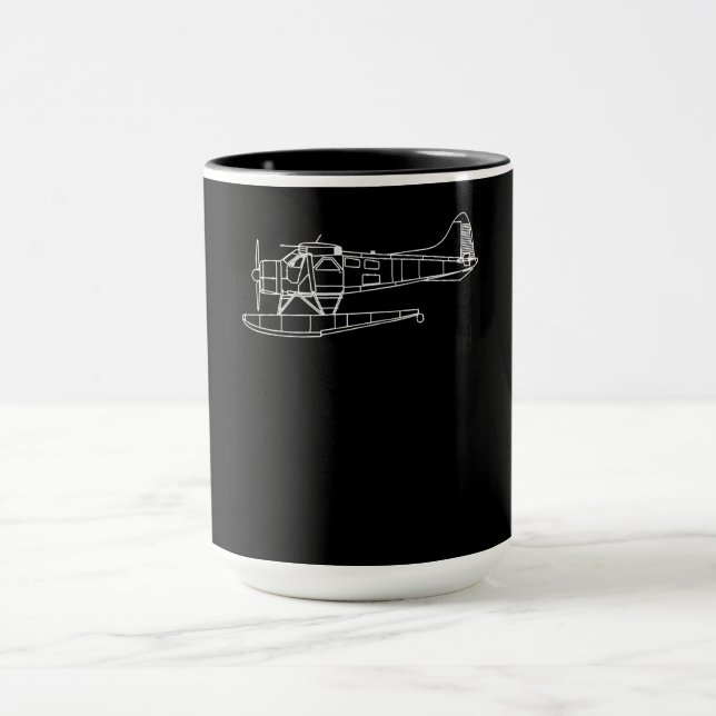 Beaver On Floats Sea Plane Piot Funny Gift Mug (Center)