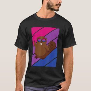 Beaver Pride Bisexual Flag LGBTQ Proud Ally Pride  T-Shirt