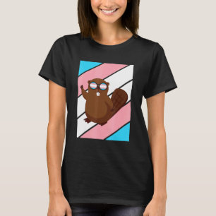Beaver Pride Transgender Flag LGBTQ Proud Ally Pri T-Shirt