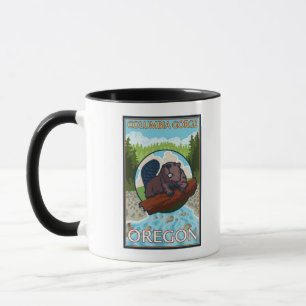 Beaver & River - Columbia Gorge, Oregon Mug