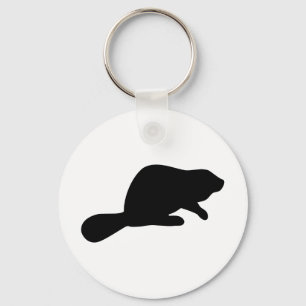 Beaver Silhouette Keychain