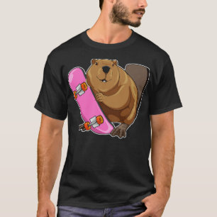 Beaver Skater Skateboard T-Shirt