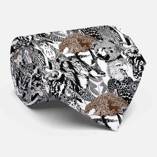 Beaver Stand-out Tie (Rolled)