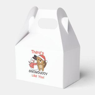 Beaver There's Snowbuddy Like Snowman Pun Favor Box