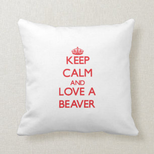 Beaver Throw Pillow