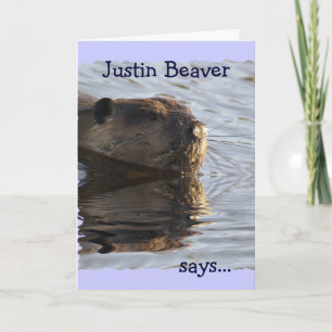 Beaver Valentine's Day  Card