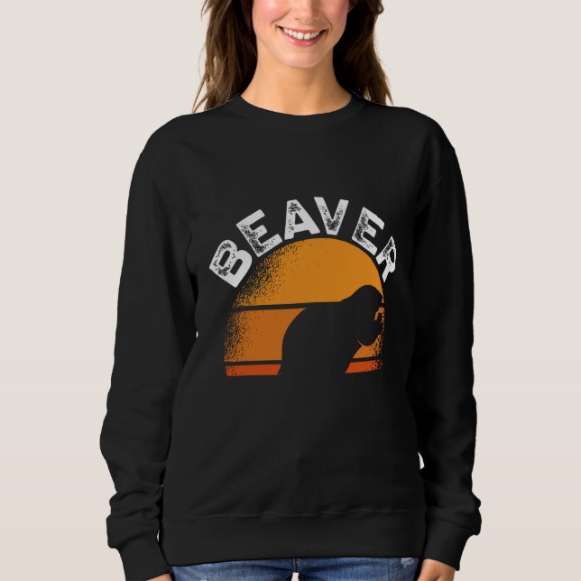 Beaver Whisperer Backprint Beaver Sweatshirt (Front)