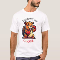 Beaver with a Maple Leaf and Elbows Up Canada Big